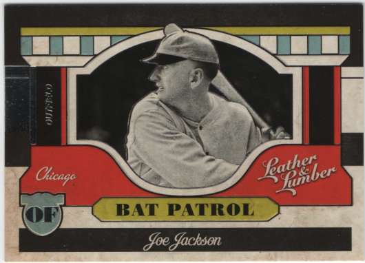2019 Panini Leather and Lumber Bat Patrol Baseball Retail #1 Joe Jackson Chicago White Sox