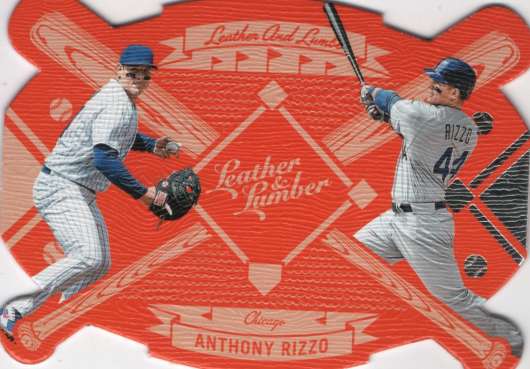 2019 Panini Leather and Lumber Leather/Lumber Baseball Hobby #1 Anthony Rizzo Chicago Cubs