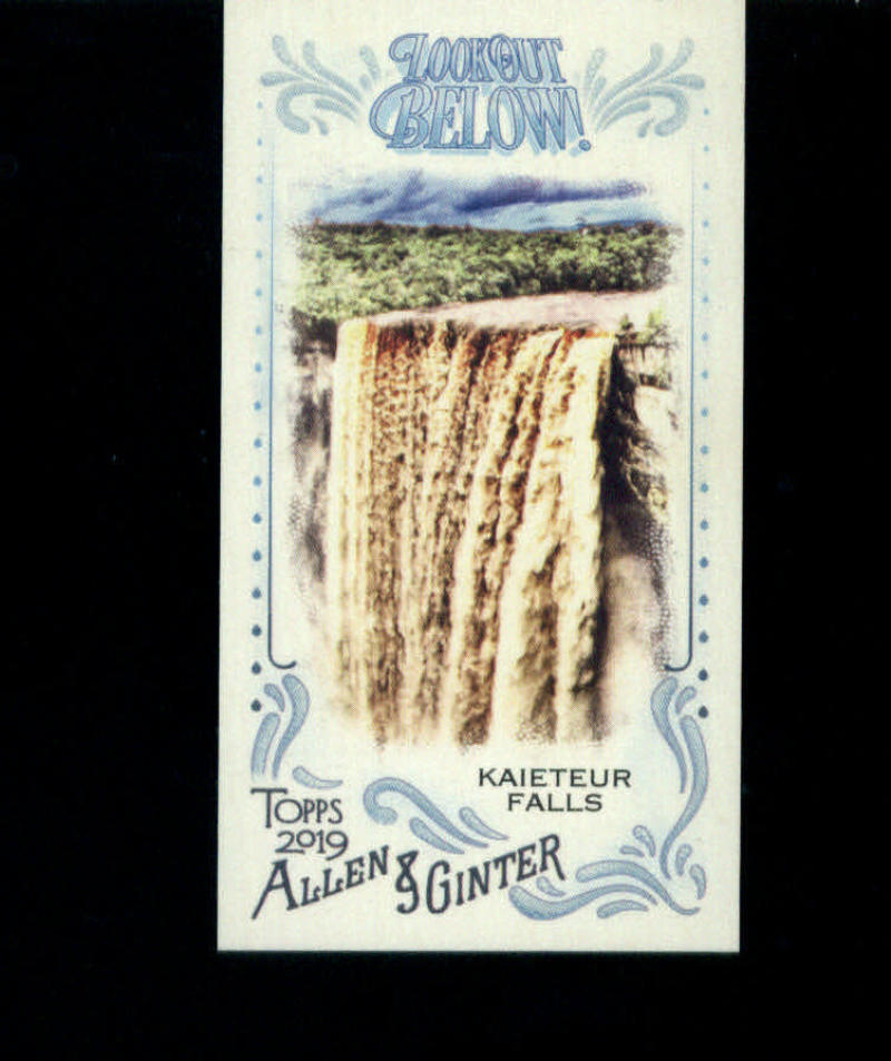 2019 Topps Allen and Ginter Baseball Look Out Below Mini #LOB-4 Kaieteur Falls  Official Trading Card Collectible (very small size)