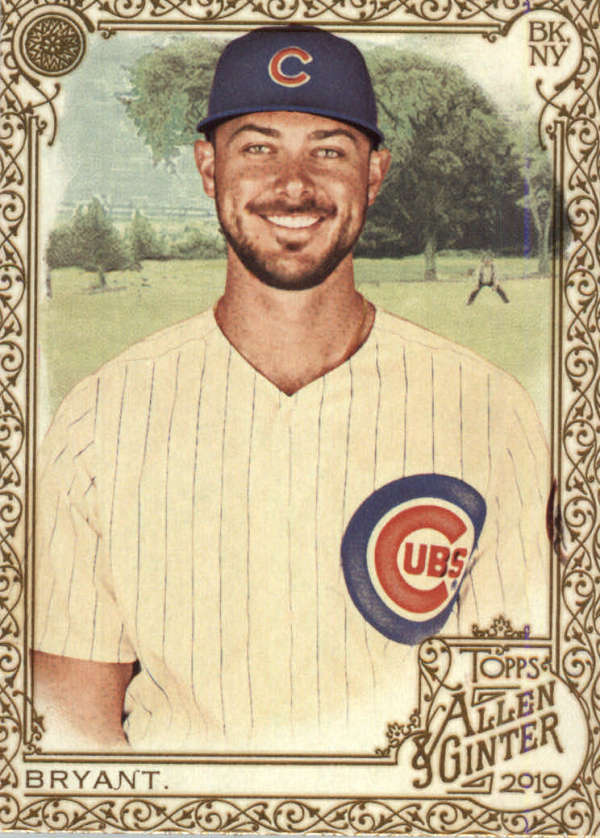 2019 Topps Allen and Ginter Gold Baseball #16 Kris Bryant Chicago Cubs