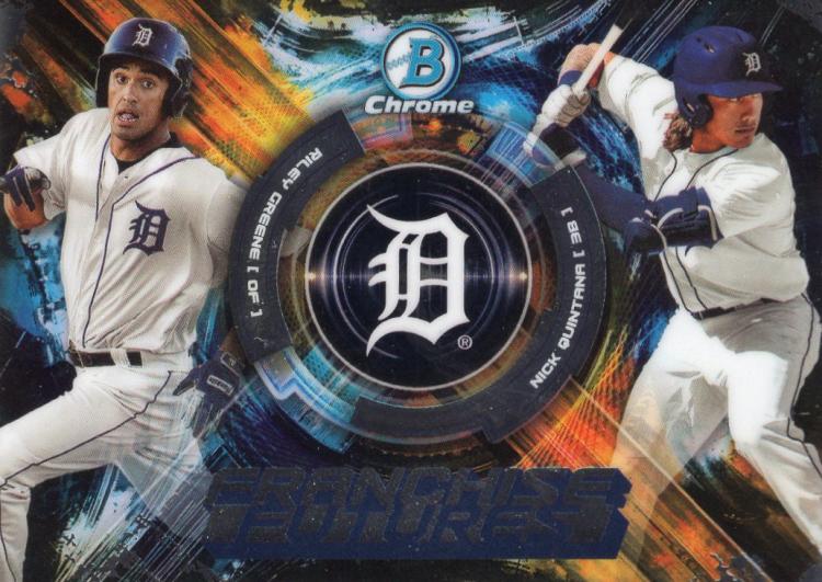 2019 Bowman Draft Franchise Futures #FF-GQ Nick Quintana/ Riley Greene RC Rookie Detroit Tigers  MLB Baseball Trading Card