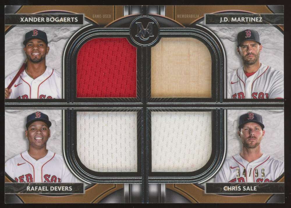 2021 Topps Museum Four-Player Primary Pieces Quad Relics