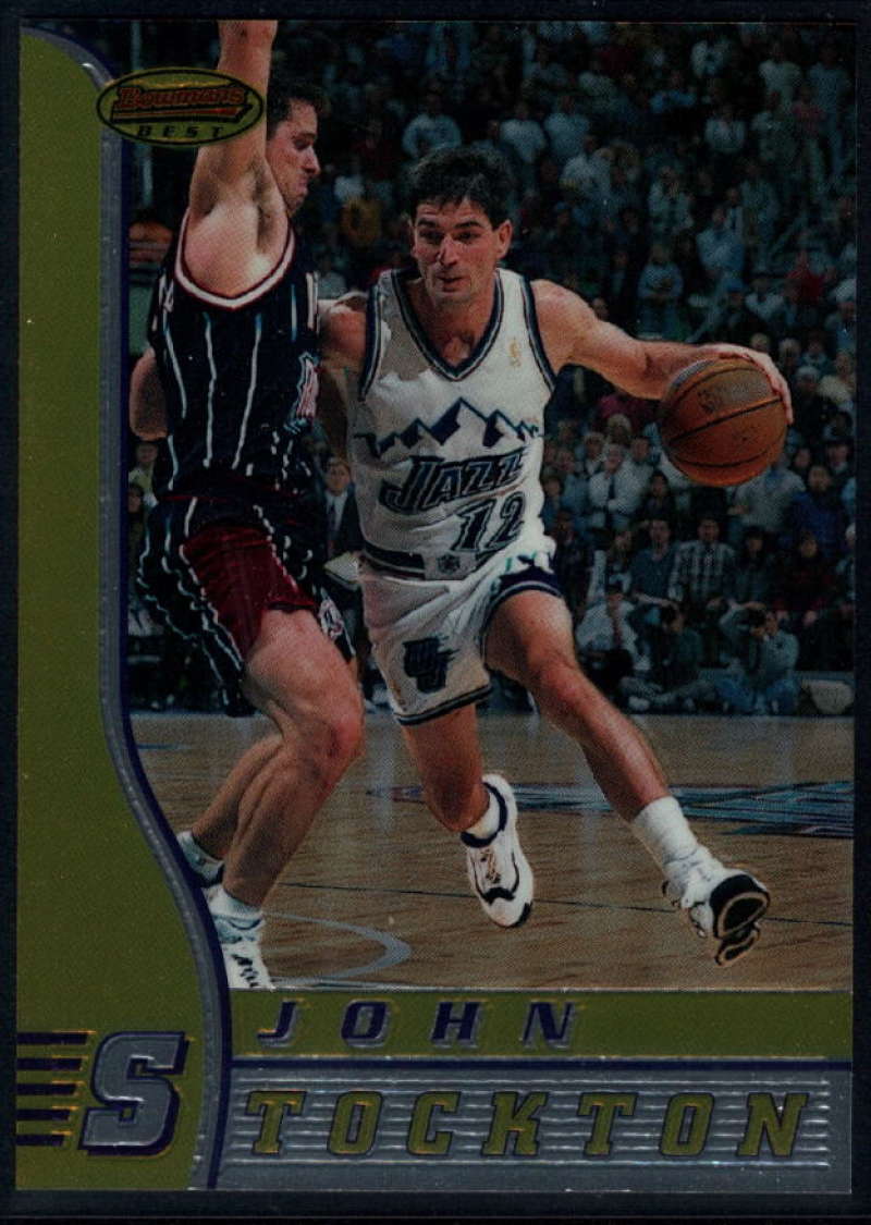 1996-97 Bowman's Best #30 John Stockton NM Near Mint