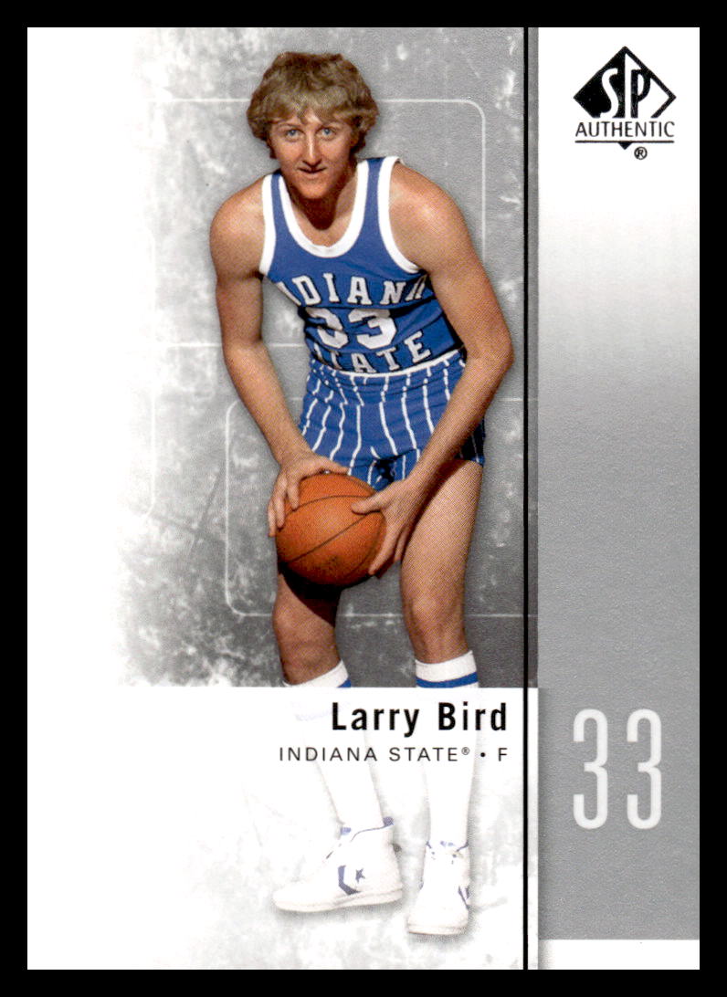 2011-12 SP Authentic Basketball #15 Larry Bird Indiana St. Official NCAA Trading Card From Upper Deck