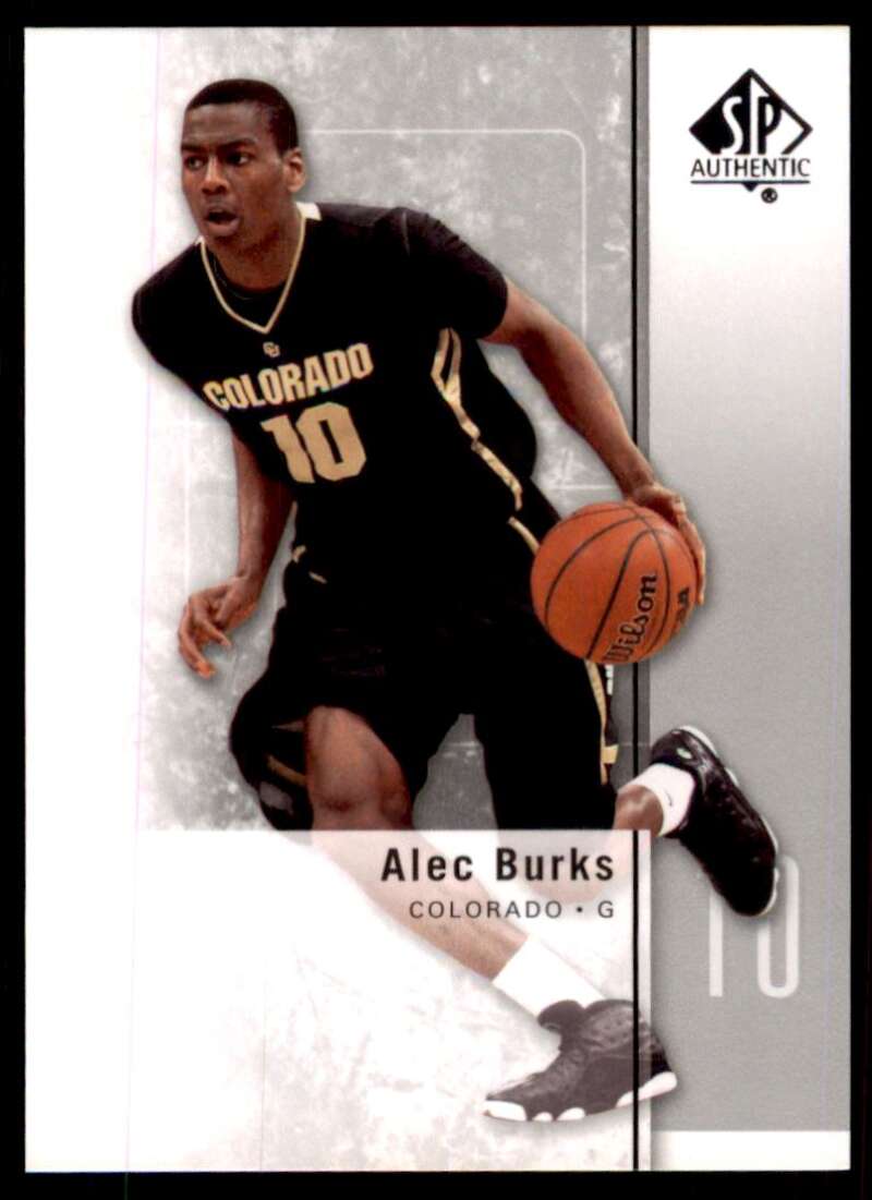 2011-12 SP Authentic Basketball #18 Alec Burks Colorado Buffaloes Official NCAA Trading Card From Upper Deck