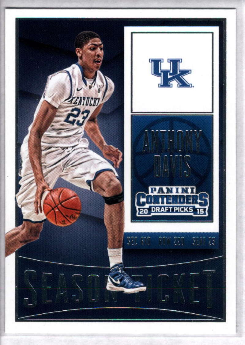2015-16 Contenders Draft Picks Season Ticket Basketball #9 Anthony Davis Kentucky Wildcats  Official NCAA Trading Card made by Panini