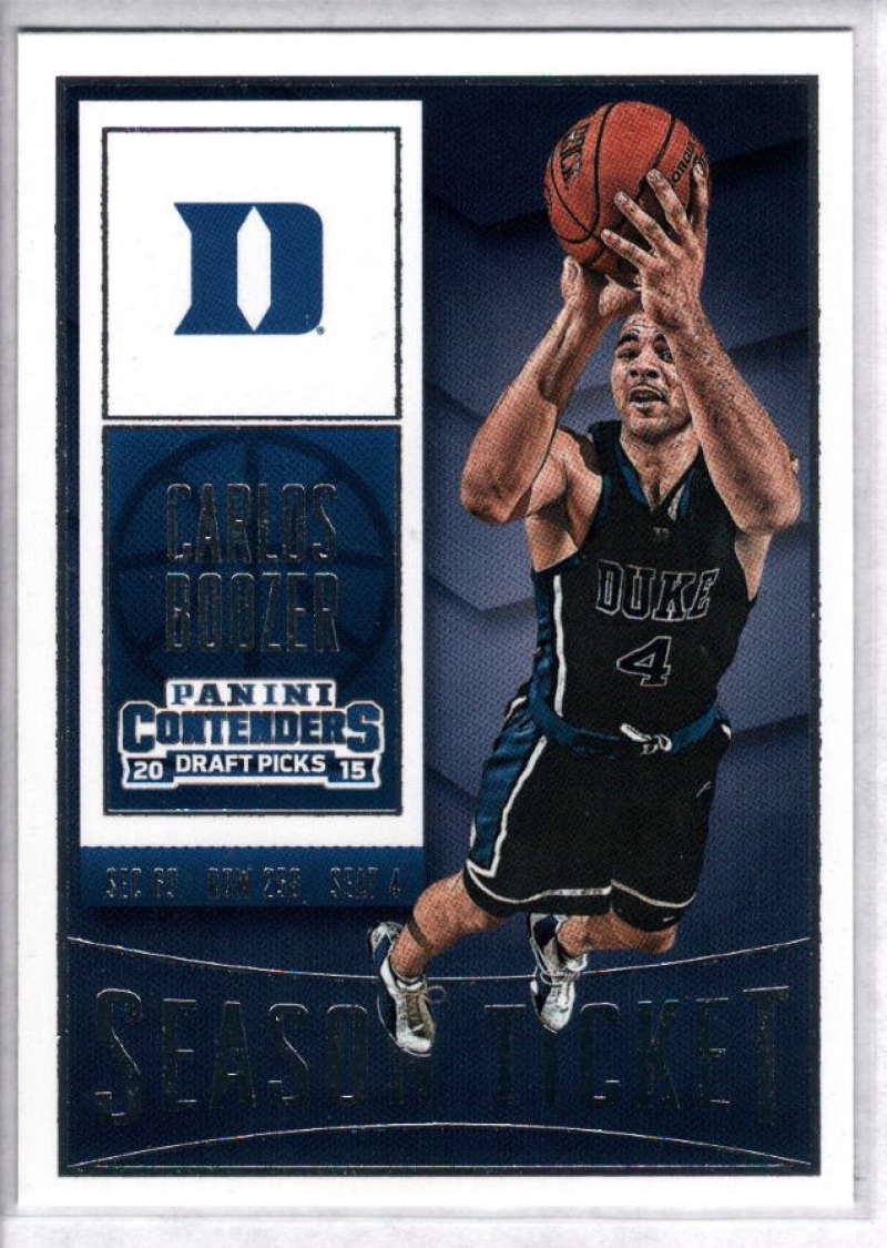 2015-16 Contenders Draft Picks Season Ticket Basketball #14 Carlos Boozer Duke Blue Devils  Official NCAA Trading Card made by Panini