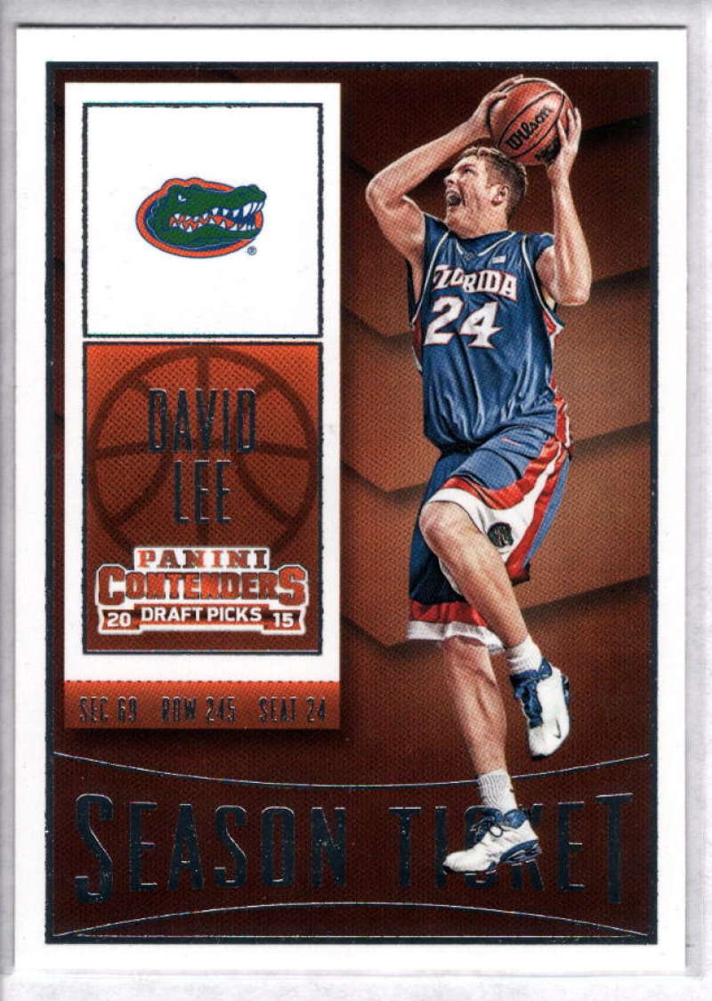 2015-16 Contenders Draft Picks Season Ticket Basketball #22 David Lee Florida Gators  Official NCAA Trading Card made by Panini