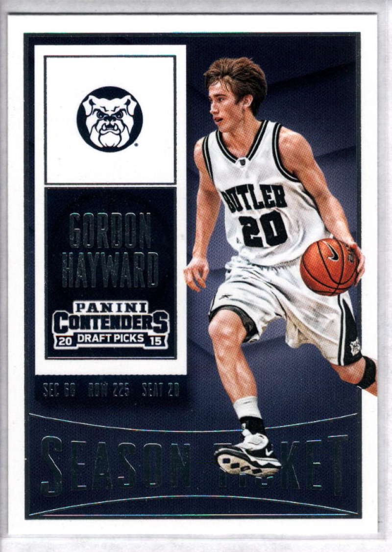 2015-16 Contenders Draft Picks Season Ticket Basketball #36 Gordon Hayward Butler Bulldogs  Official NCAA Trading Card made by Panini