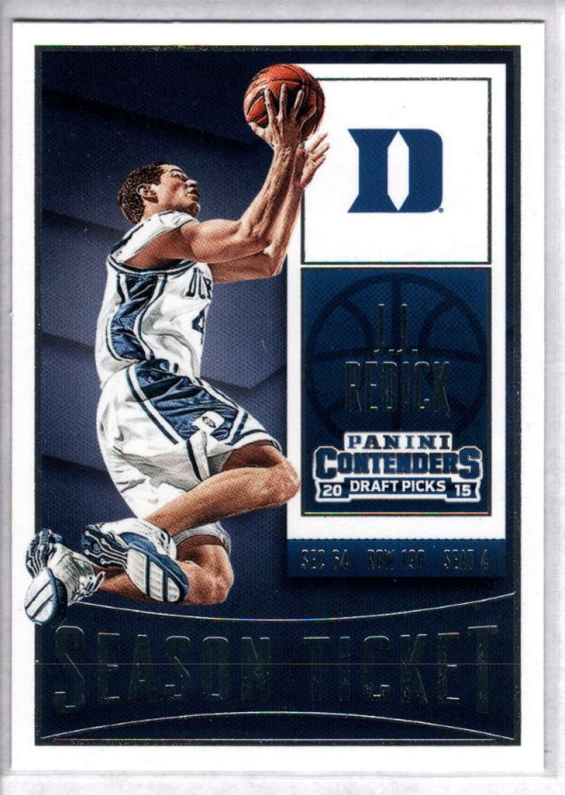 2015-16 Contenders Draft Picks Season Ticket Basketball #39 J.J. Redick Duke Blue Devils  Official NCAA Trading Card made by Panini
