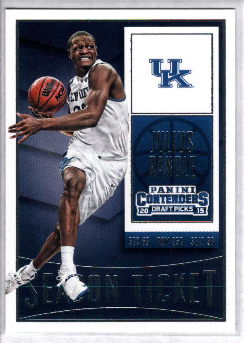 2015-16 Contenders Draft Picks Season Ticket Basketball #52 Julius Randle Kentucky Wildcats  Official NCAA Trading Card made by Panini