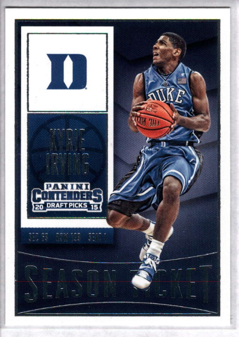 2015-16 Contenders Draft Picks Season Ticket Basketball #63 Kyrie Irving Duke Blue Devils  Official NCAA Trading Card made by Panini