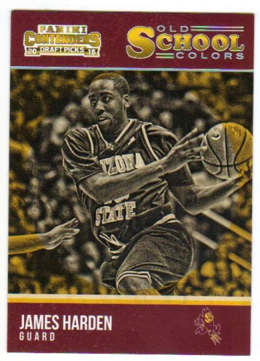 2015-16 Contenders Draft Picks Old School Colors Basketball #13 James Harden Arizona State Sun Devils  Official NCAA Trading Card made by Panini