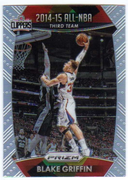 2015-16 Prizm Basketball Silver Refractor Prizm #385 Blake Griffin Los Angeles Clippers  Official NBA Trading Card by Panini America