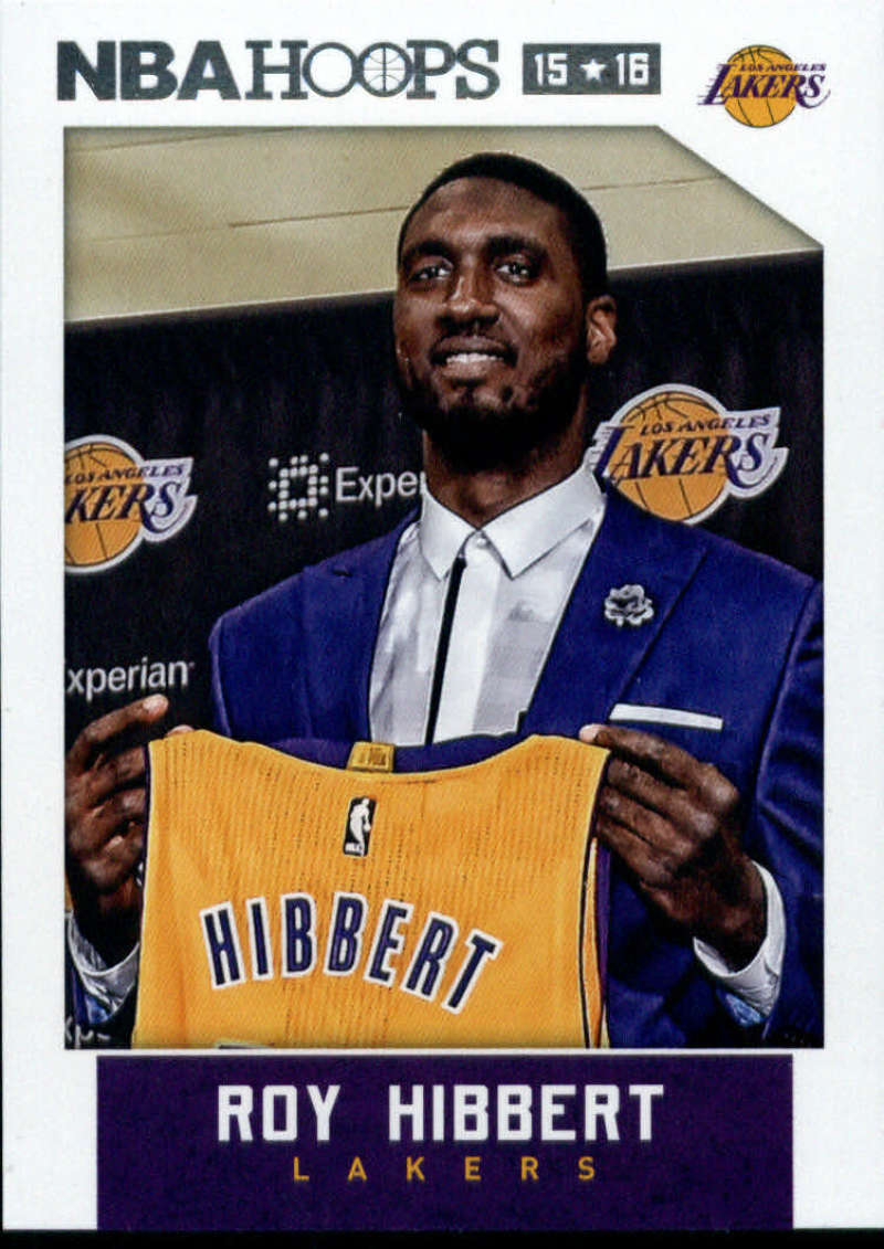 2015-16 NBA Hoops #118 Roy Hibbert Los Angeles Lakers  Official Basketball Card made by Panini