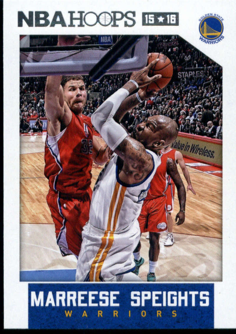 2015-16 NBA Hoops #144 Marreese Speights Golden State Warriors  Official Basketball Card made by Panini