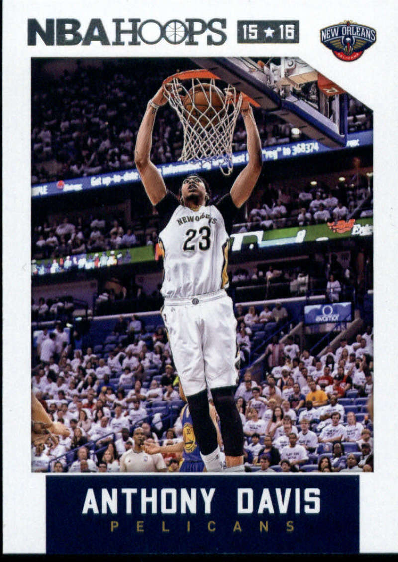 2015-16 NBA Hoops #165 Anthony Davis New Orleans Pelicans  Official Basketball Card made by Panini