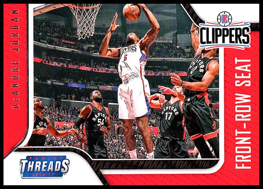 2016-17 Panini Threads Front-Row Seat #15 DeAndre Jordan Los Angeles Clippers
