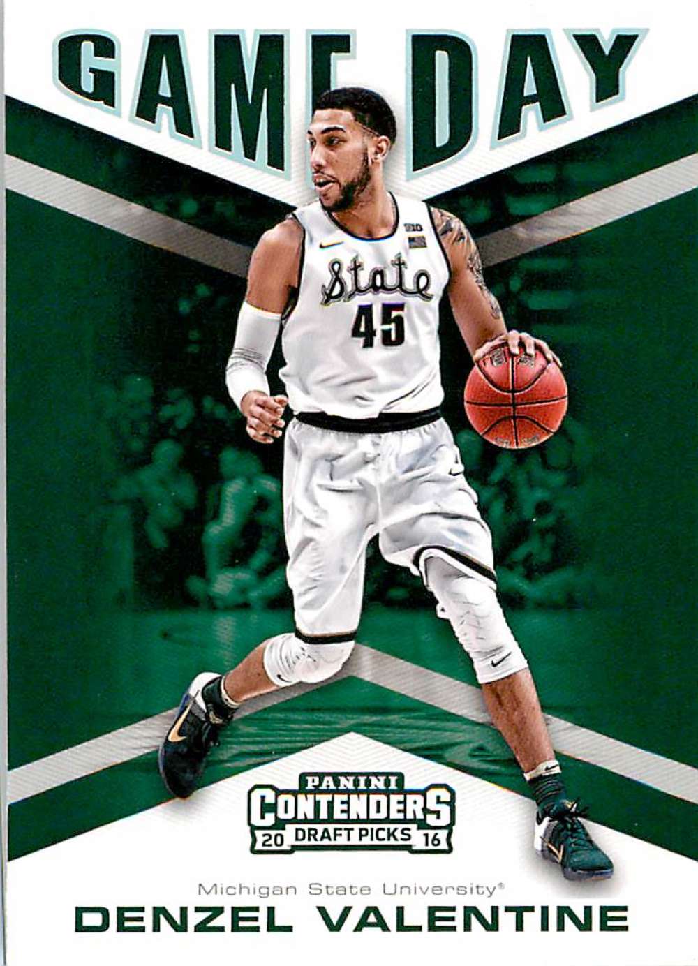 2016-17 Panini Contenders Draft Picks Game Day #12 DENZEL VALENTINE Michigan State Spartans 