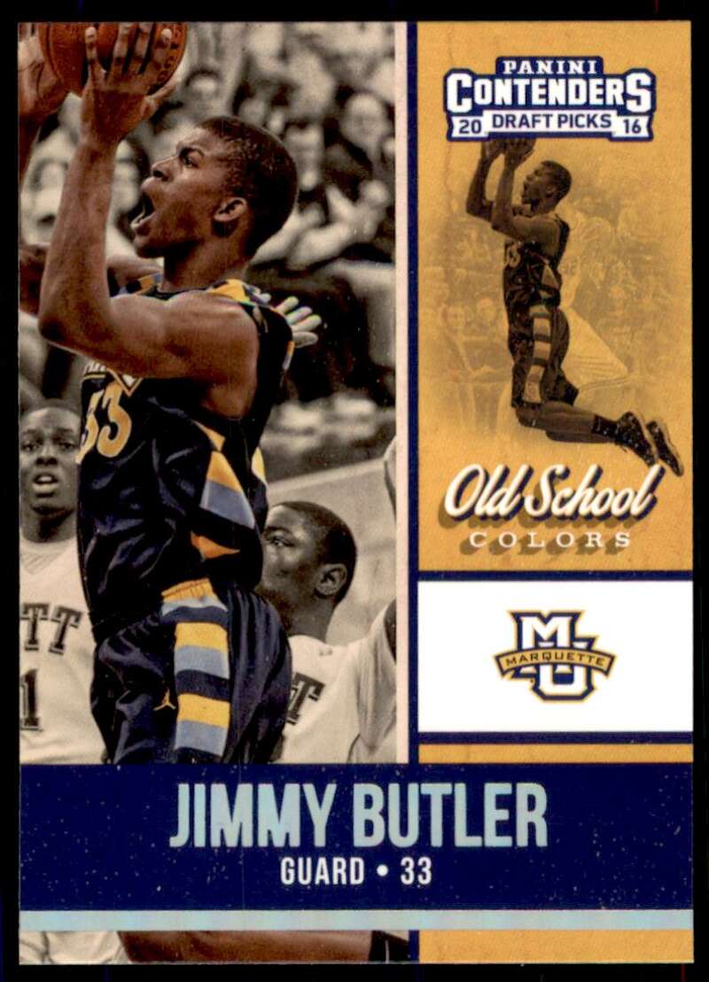 2016-17 Panini Contenders Draft Picks Old School Colors #9 Jimmy Butler Marquette Golden Eagles Collegiate Basketball Ca