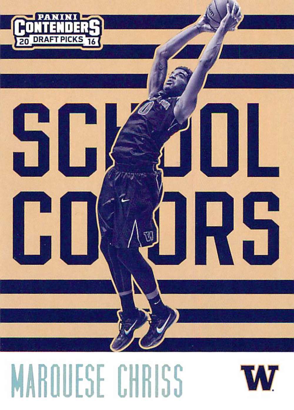 2016-17 Panini Contenders Draft Picks School Colors #7 Marquese Chriss Washington Huskies Collegiate Basketball Card
