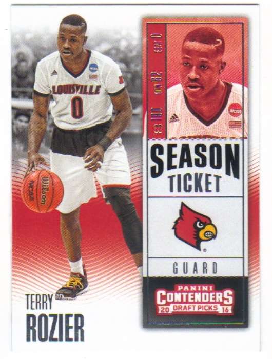 2016-17 Panini Contenders Draft Picks Season Ticket #89 Terry Rozier Louisville Cardinals Collegiate Basketball Card