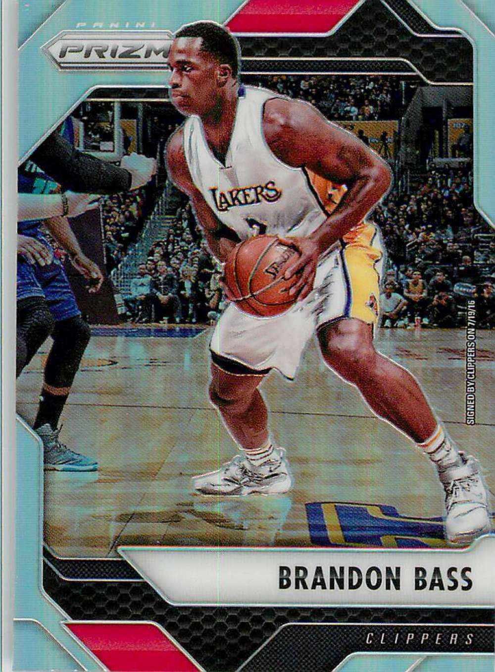 2016-17 Panini Prizm Silver Refractor #60 Brandon Bass Los Angeles Clippers Official NBA Trading Card