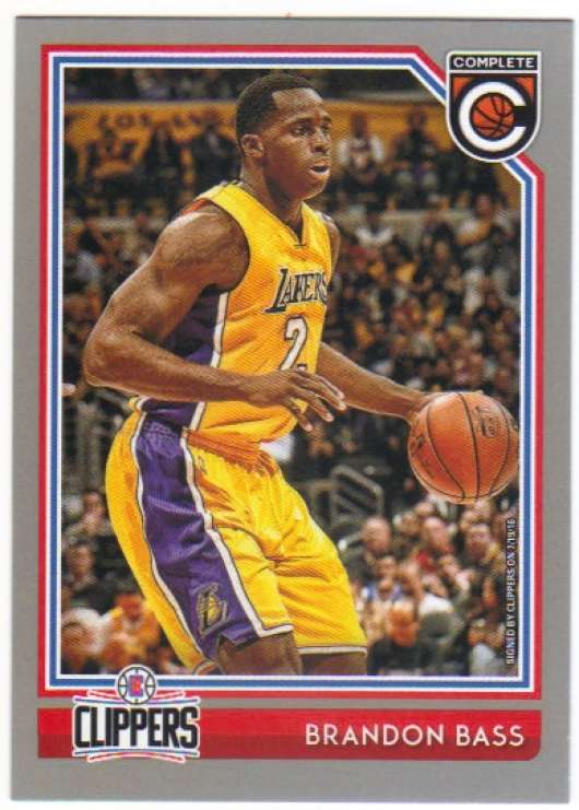 2016-17 Panini Complete Basketball SILVER #67 Brandon Bass Los Angeles Clippers  Official NBA Trading Card
