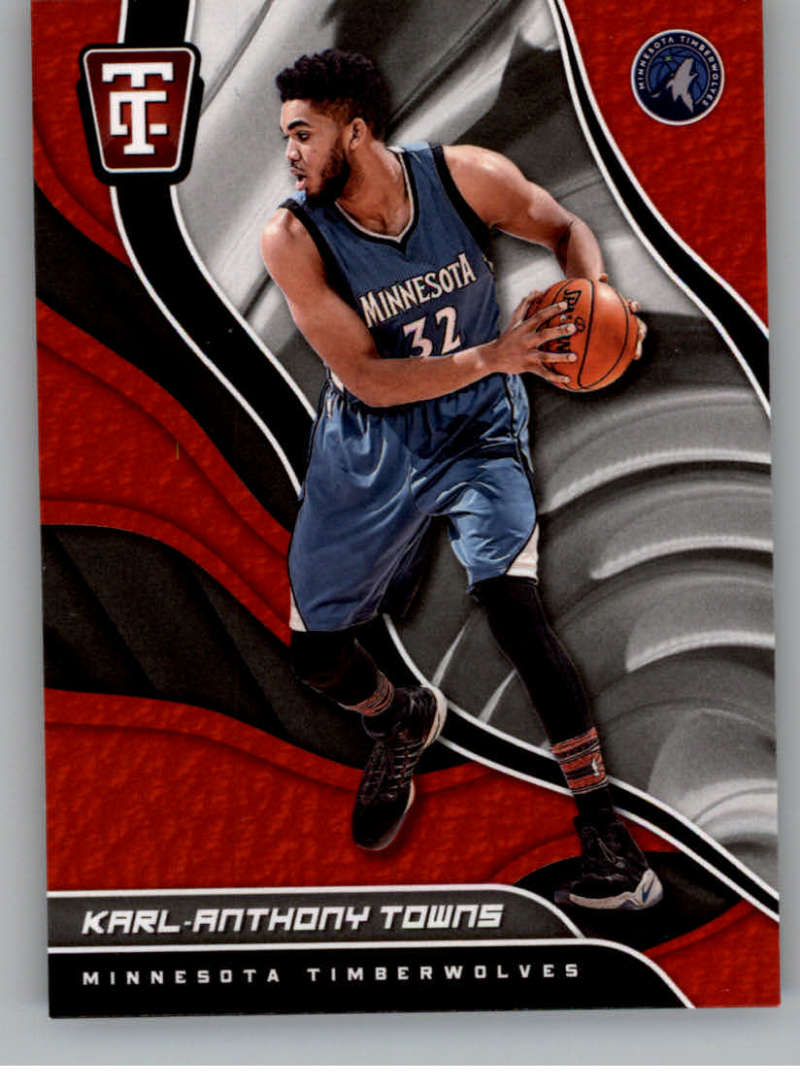 2017-18 PANINI TOTALLY CERTIFIED #32 KARL-ANTHONY TOWNS MINNESOTA TIMBERWOLVES 