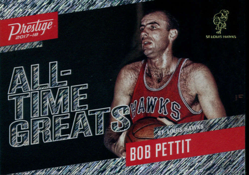 2017-18 NBA Prestige All-Time Greats Rain #20 Bob Pettit St. Louis Hawks  Official Panini Basketball Trading Card
