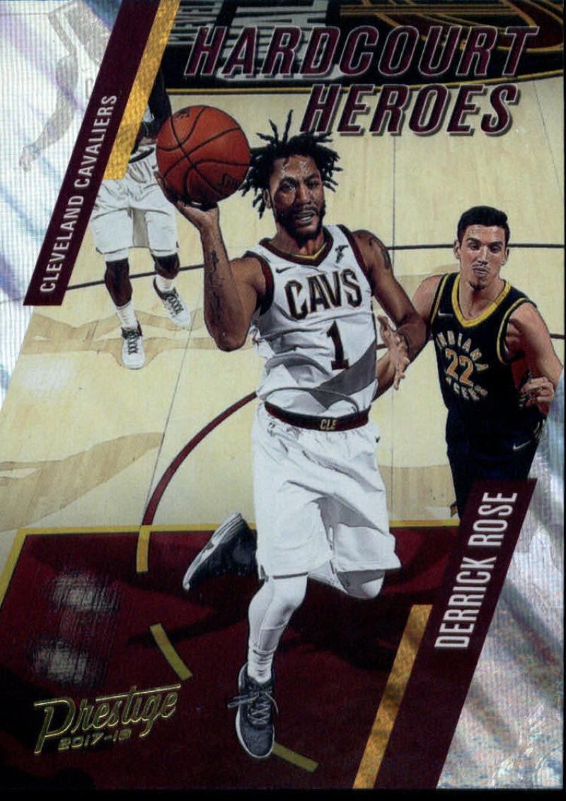 2017-18 NBA Prestige Hardcourt Heroes Mist #5 Derrick Rose Cleveland Cavaliers  Official Panini Basketball Trading Card