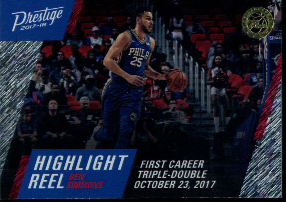 2017-18 NBA Prestige Highlight Reel Rain #1 Ben Simmons Philadelphia 76ers  Official Panini Basketball Trading Card