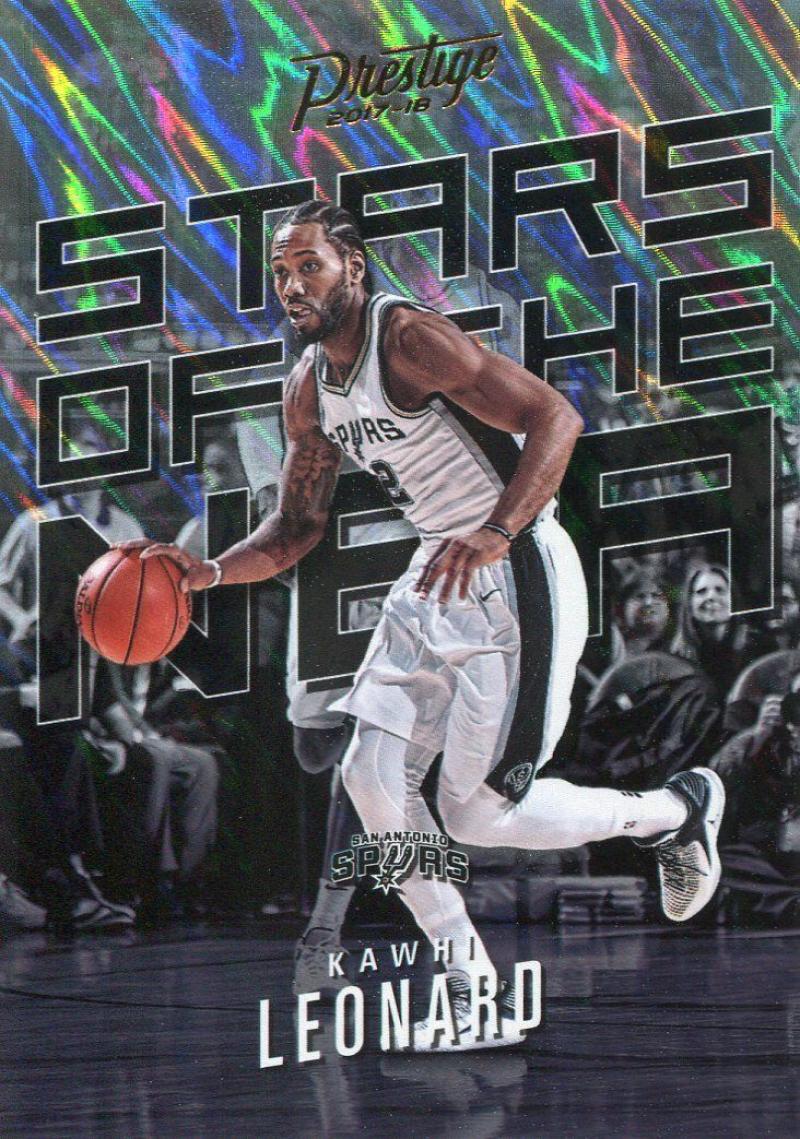 2017-18 NBA Prestige Stat Stars Mist #10 Kawhi Leonard San Antonio Spurs  Official Panini Basketball Trading Card