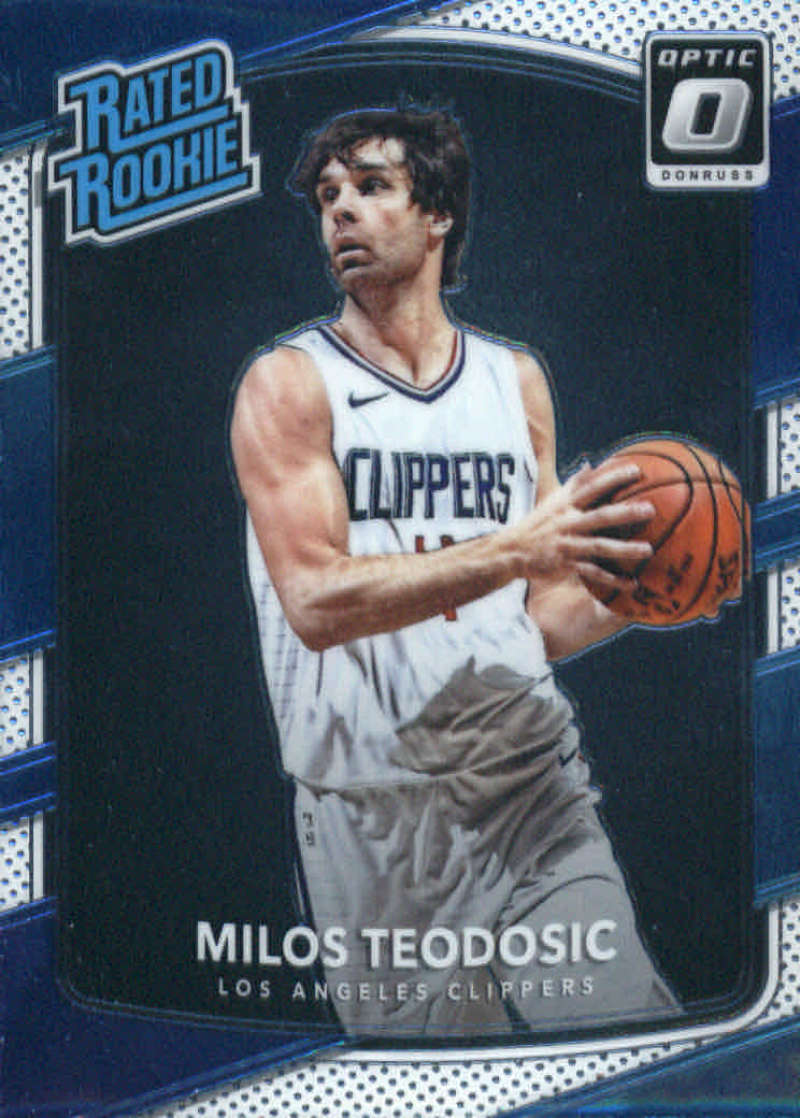 2017-18 Donruss Optic #155 Milos Teodosic Los Angeles Clippers Rated Rookie Basketball Card