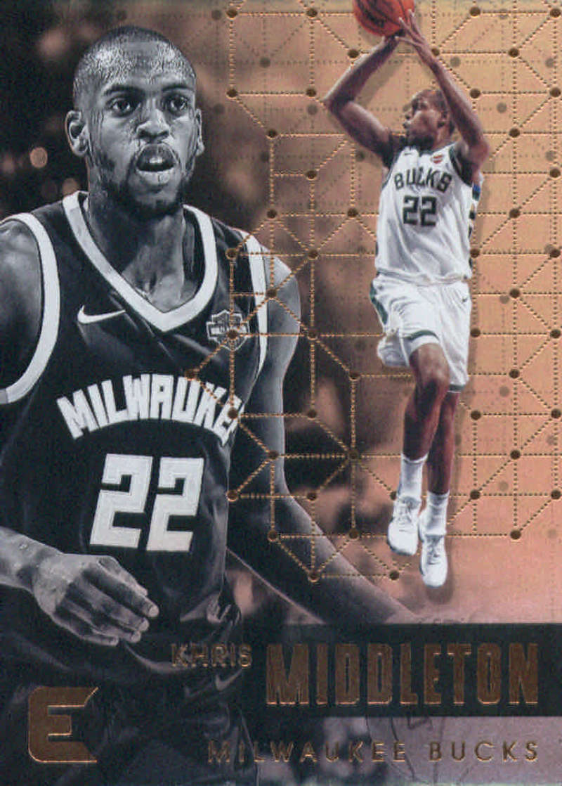 2017-18 Panini Essentials #24 Khris Middleton Milwaukee Bucks NBA Basketball Card