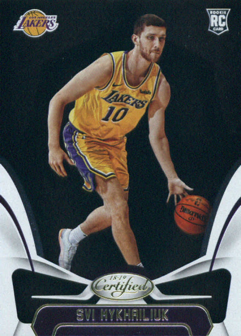 2018-19 Certified Basketball #194 Svi Mykhailiuk Los Angeles Lakers  RC Rookie Official NBA Trading Card (made by Panini)