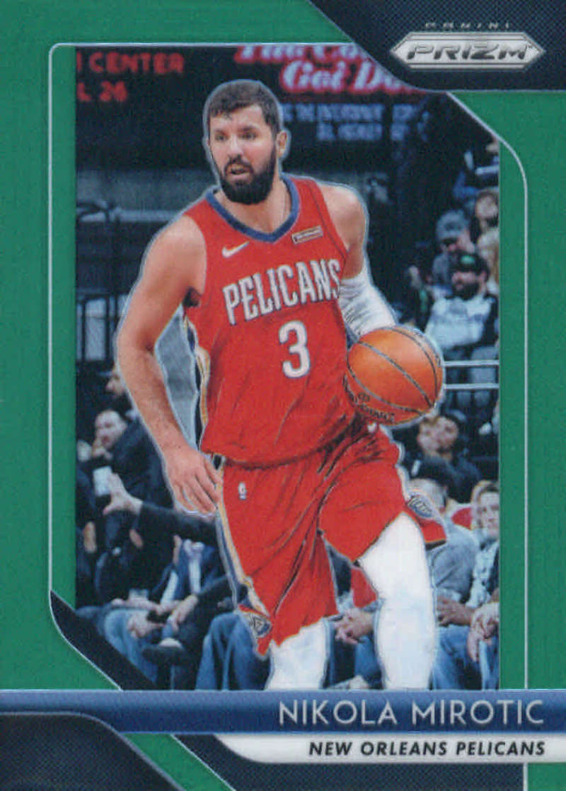 2018-19 Panini Prizm Green Refractor #157 Nikola Mirotic New Orleans Pelicans Official NBA Basketball Trading Card