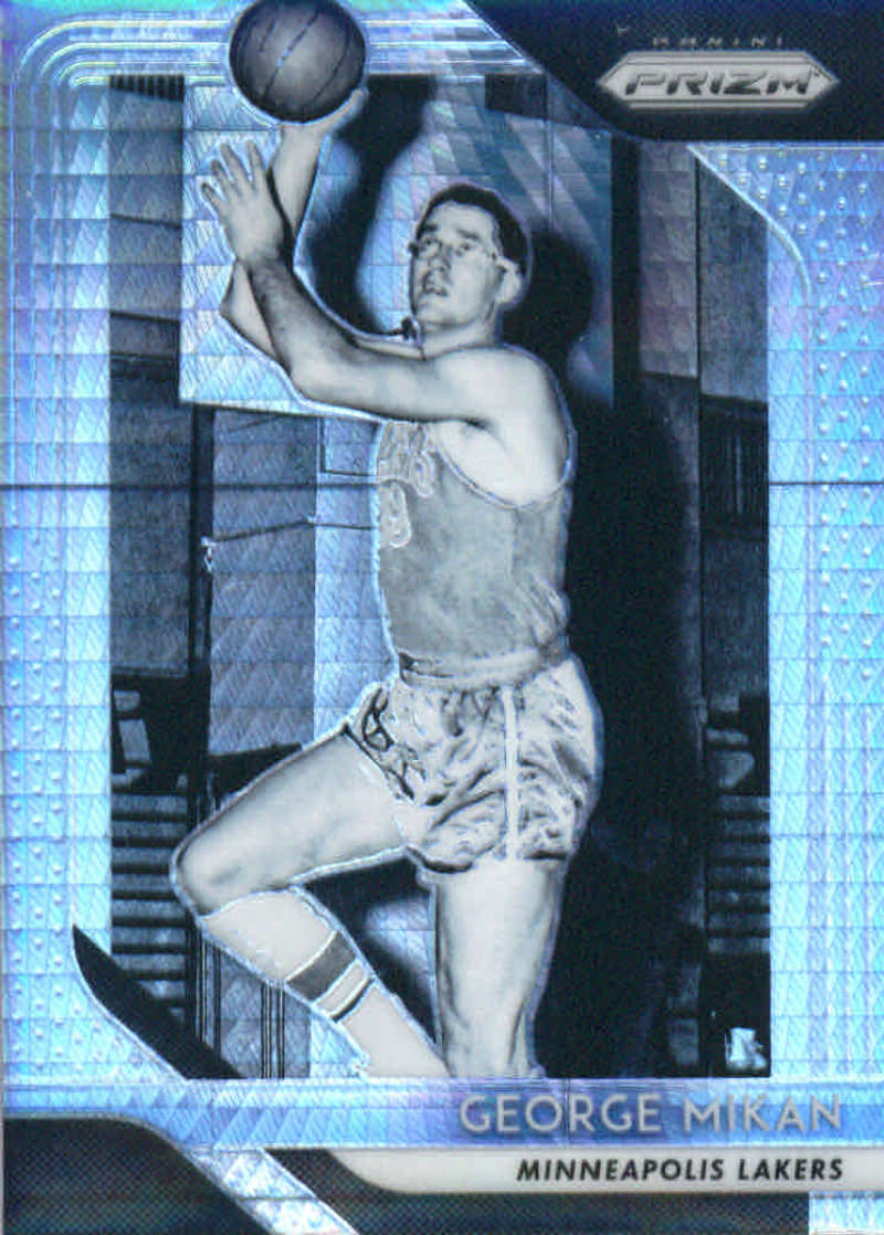 2018-19 Prizm Prizms Hyper Basketball #285 George Mikan Minneapolis Lakers Official NBA Trading Card From Panini America