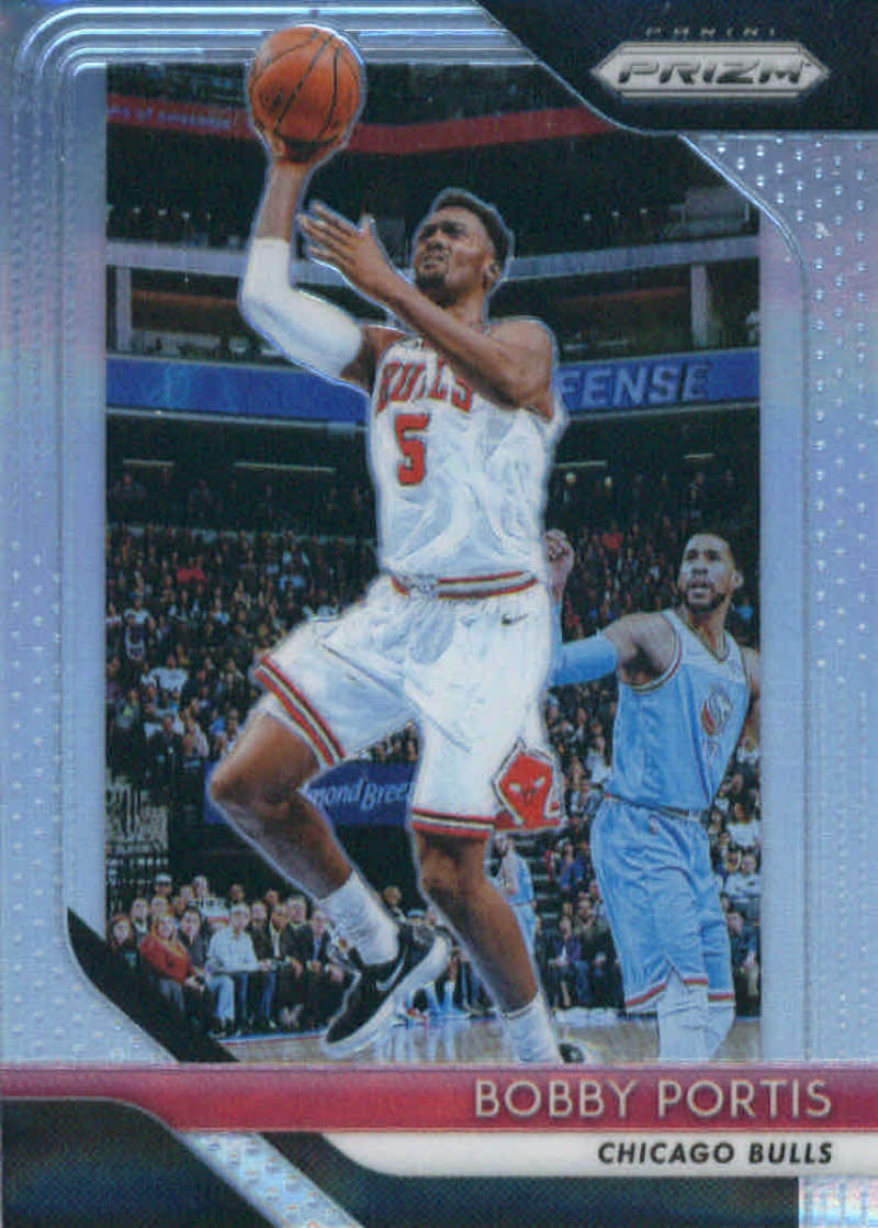 2018-19 Panini Prizm SILVER Refractor #140 Bobby Portis Chicago Bulls Official NBA Basketball Trading Card