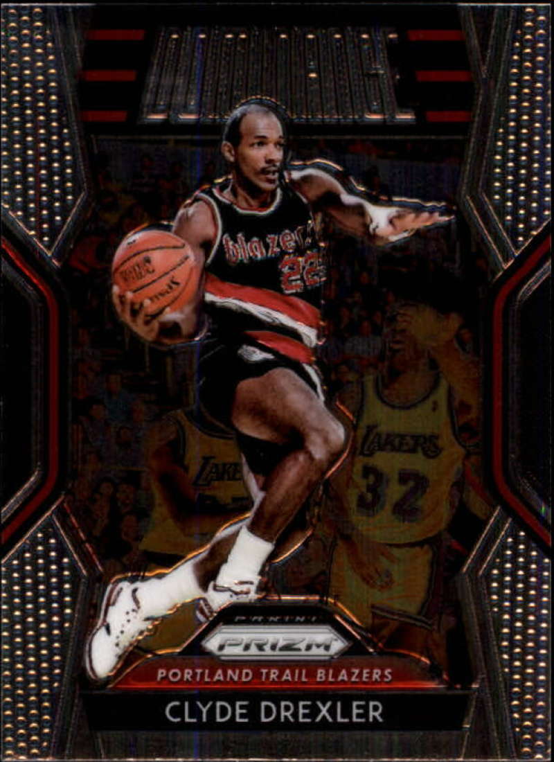 2018-19 Prizm Dominance Basketball #8 Clyde Drexler Portland Trail Blazers  Official NBA Trading Card made by Panini