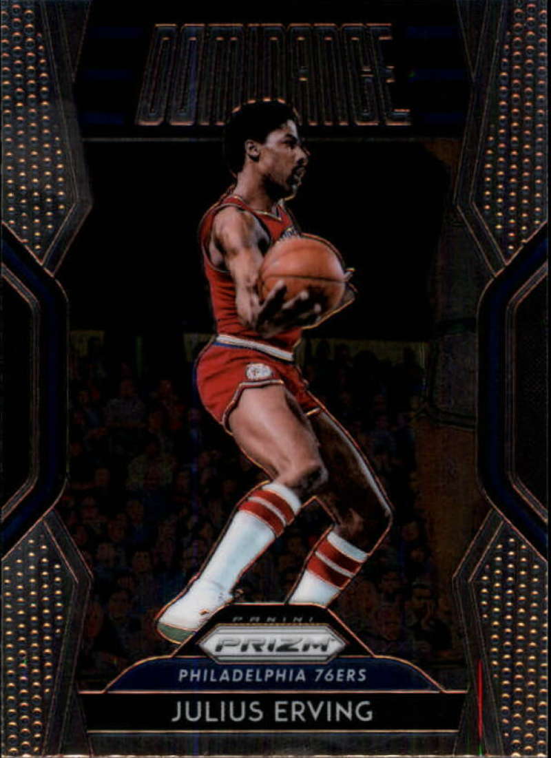 2018-19 Prizm Dominance Basketball #17 Julius Erving Philadelphia 76ers  Official NBA Trading Card made by Panini