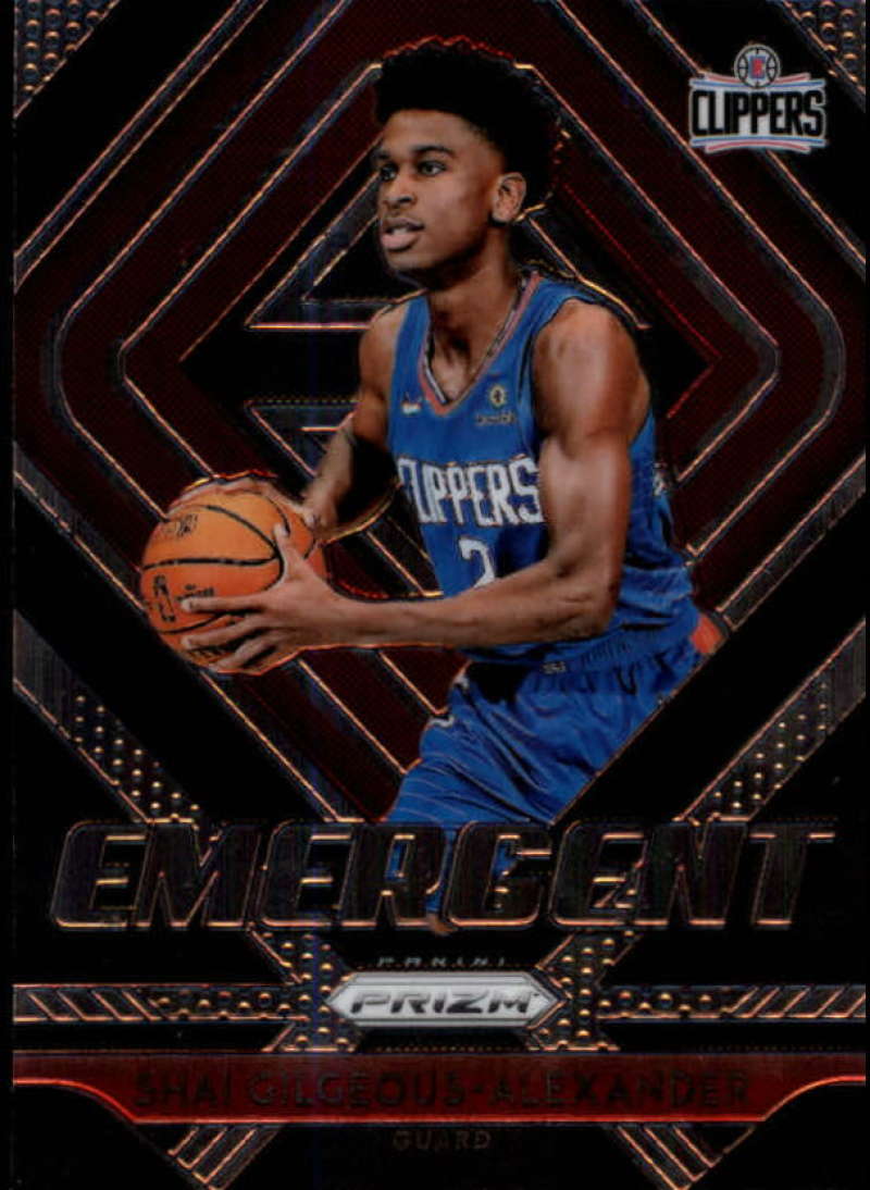 2018-19 Prizm Emergent Basketball #11 Shai Gilgeous-Alexander Los Angeles Clippers  Official NBA Insert Rookie Card (RC) made by Panini