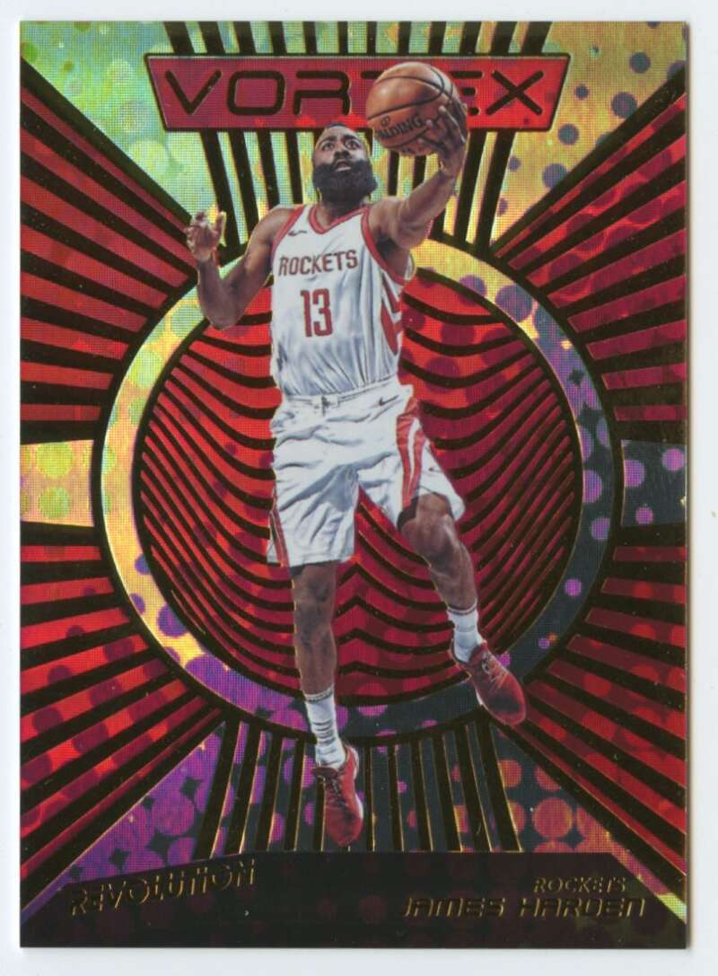 2018-19 Revolution Vortex Basketball #18 James Harden Houston Rockets  Official NBA Trading Card By Panini