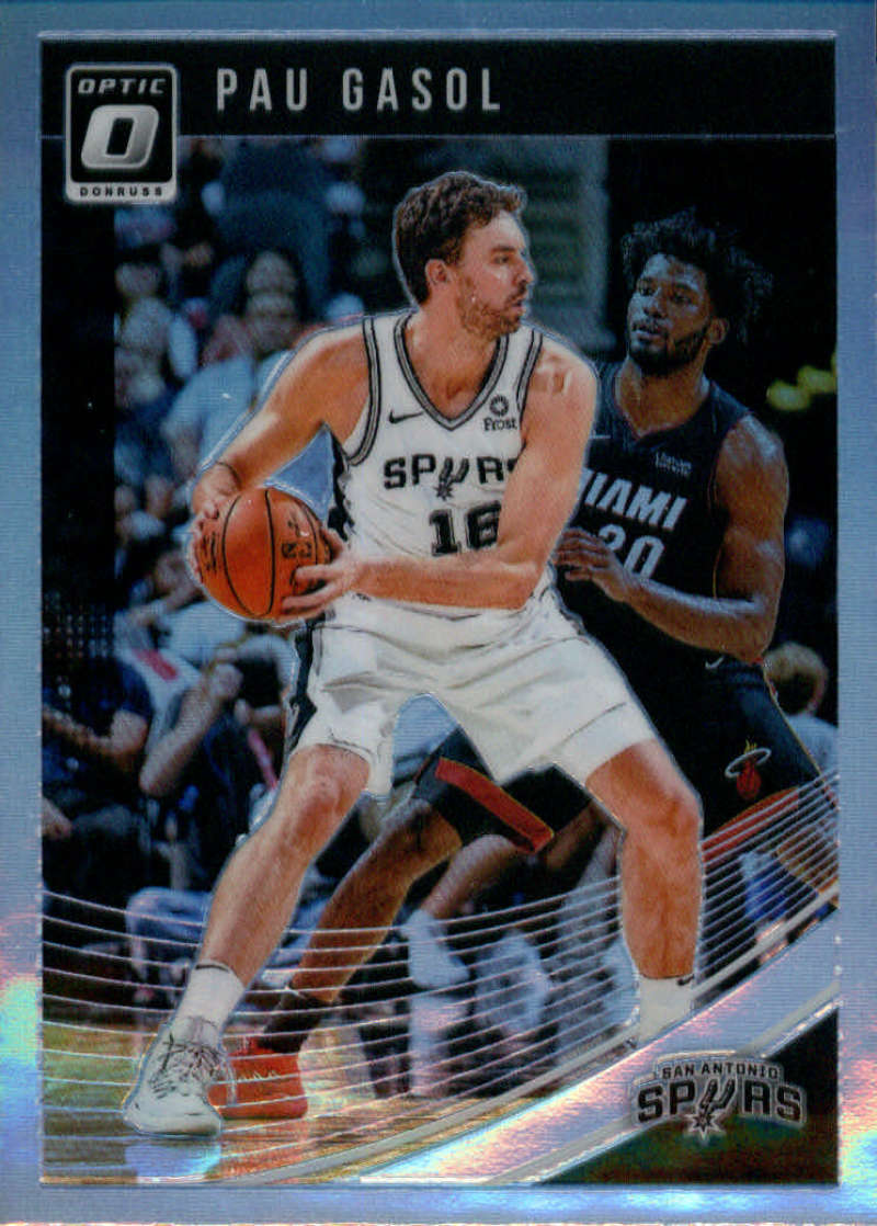 2018-19 Donruss Optic Prizm Holo Refractor Basketball #141 Pau Gasol San Antonio Spurs Official NBA Trading Card From Pa