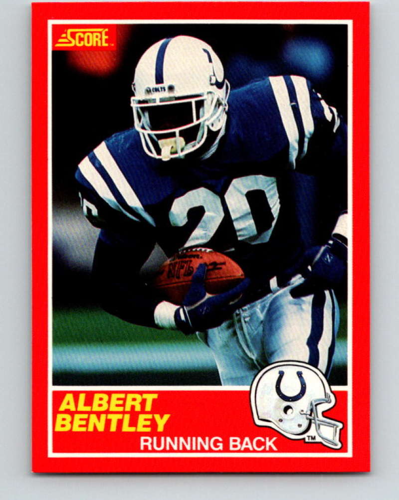 1989 Score Football #193 Albert Bentley Indianapolis Colts Official NFL Trading Card From the Premiere Score Set
