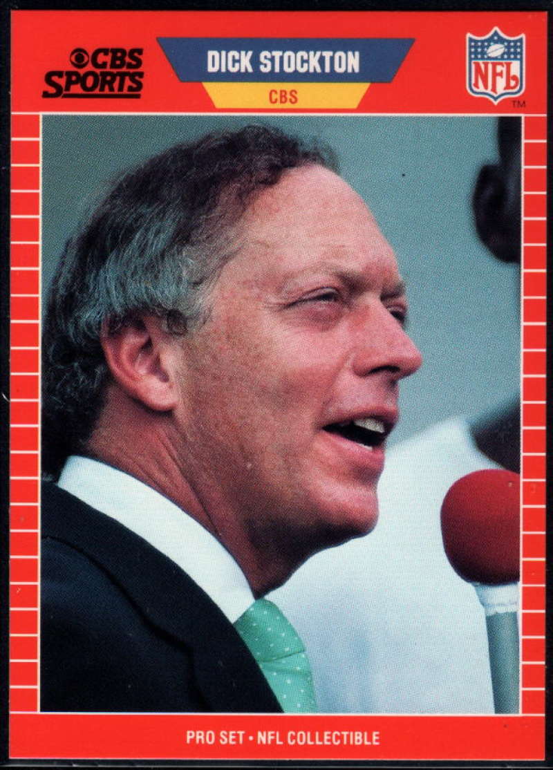 1989 Pro Set Announcers Football #19 Dick Stockton Official NFL Trading Card