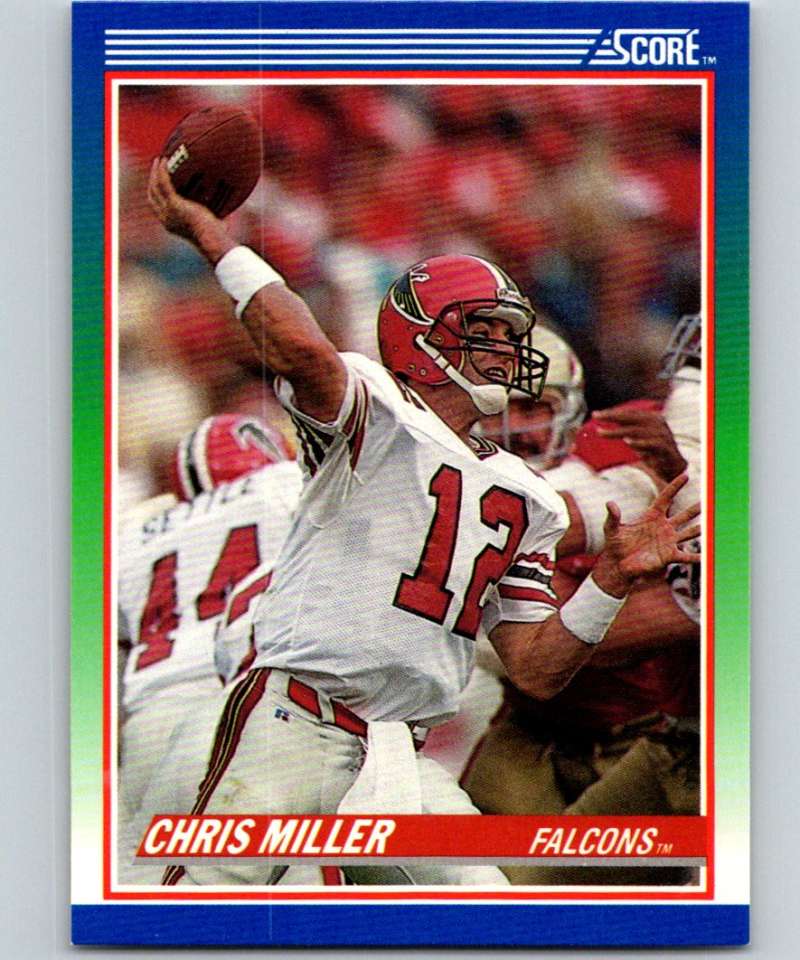1990 Score Football #70 Chris Miller Atlanta Falcons  Official NFL Trading Card (from Factory Set Break)