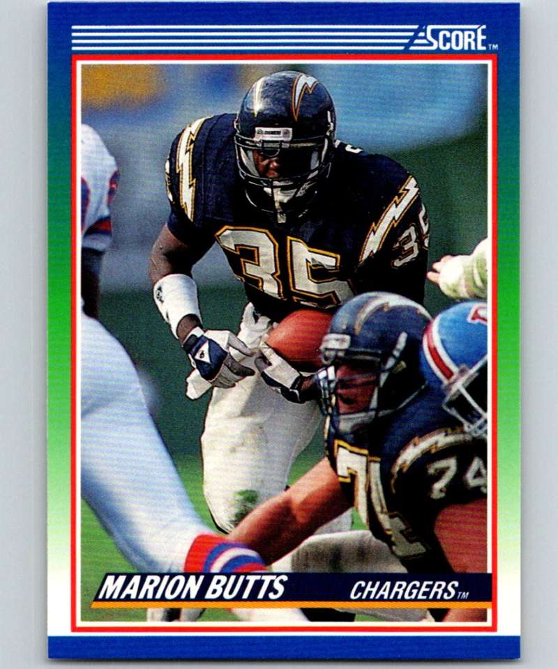 1990 Score Marion Butts #97 NM Chargers