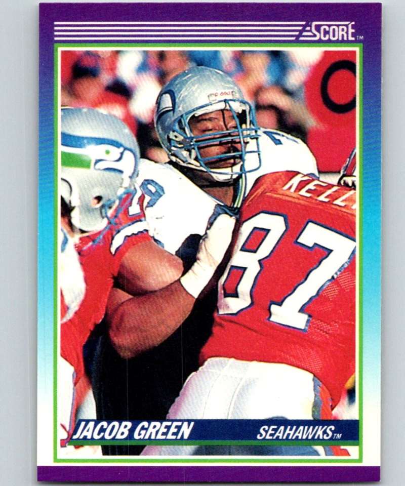 1990 Score Football #114 Jacob Green Seattle Seahawks  Official NFL Trading Card (from Factory Set Break)