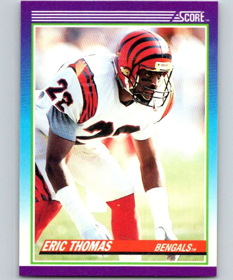 1990 Score Football #141 Eric Thomas Cincinnati Bengals  Official NFL Trading Card (from Factory Set Break)